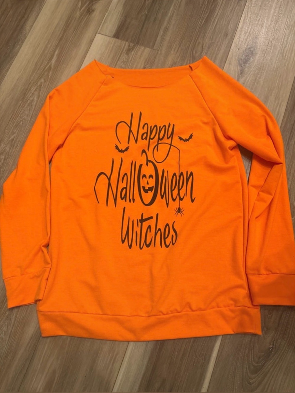 Happy Halloween Witches Orange Women's Sweatshirt